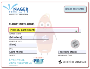 Carnet de nage Société de Sauvetage