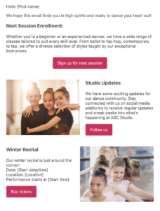 Email Marketing for Dance Studios