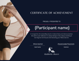 Dancer Certificates using mailmerge