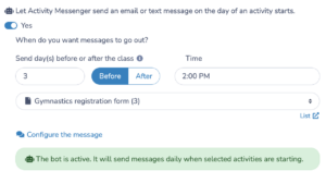 Automate outreach based on session start date