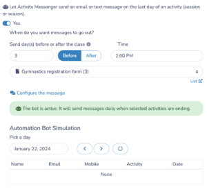 How to send a reminder by email and/or SMS