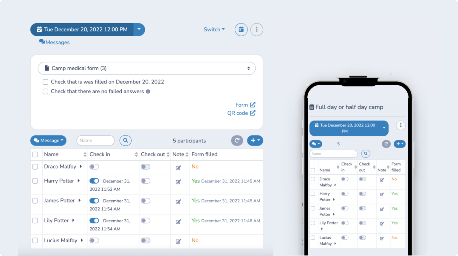 Attendance Tracking for Dance Studios