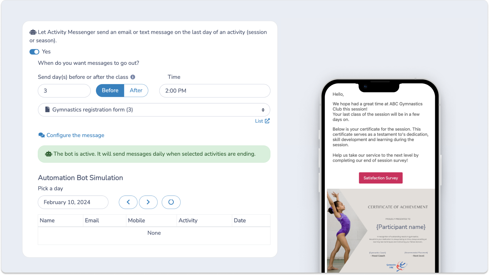 Automate survey collection