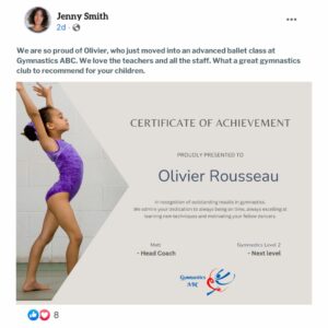 How gymnastics certificates can help your club grow