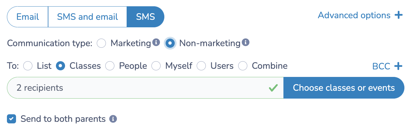 Send urgent camp text messages to both parents with Activity Messenger