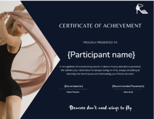 Include a dance quote in your end-of-session certificates