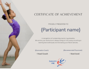 Include a gymnastics quote in your end-of-session certificates