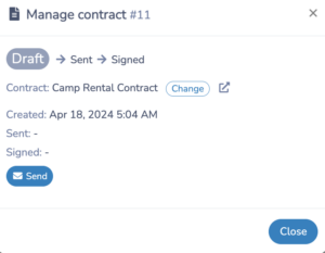 Manage and track contract status