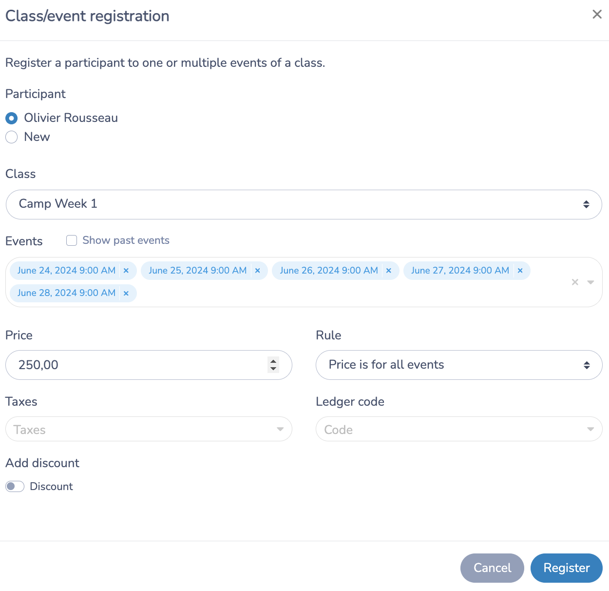 Customizing weeks using Activity Messenger for your camp registration form