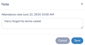 Real-time updates for tennis lessons