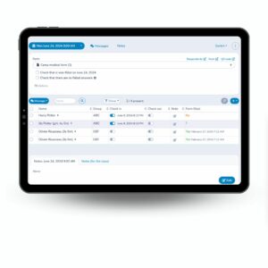 Attendance tracking for summer camps