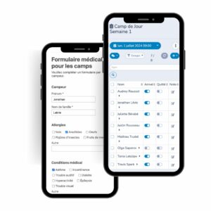 Gestion des listes de présences pour camps de jour du québec