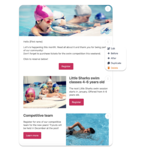 Targeted marketing to attract new swimmers