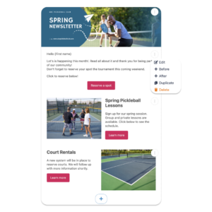 How to send a newsletter for pickleball