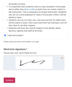 Soccer registration form liability waiver