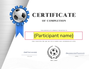 Include personalized certificates with progress reports