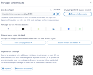 Comment partager votre formulaire de demande de congé