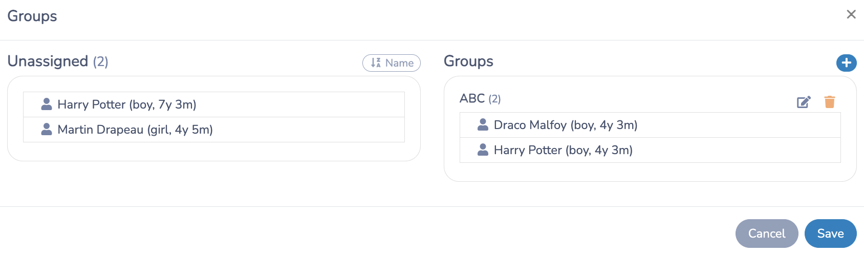 Add notes and create groups for texting