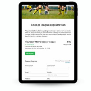 Soccer league management software