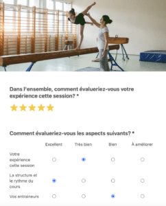 Créer un sondage en ligne pour la gymnastique