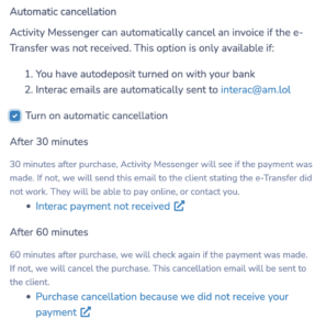 Auto-Cancellation Feature