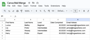 Prepare Your Data for Mail Merge