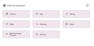 Add Questions to your microsoft Form