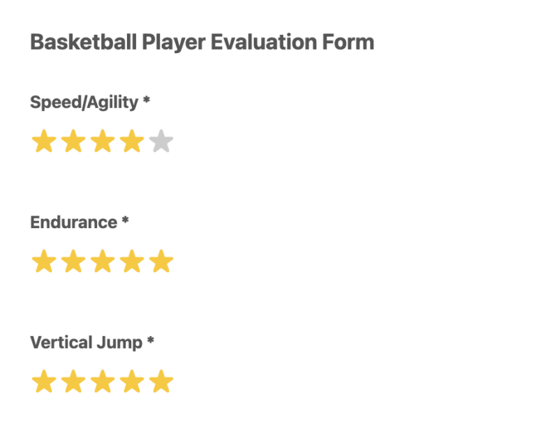 How to create a Basketball Player Evaluation Form (with template)