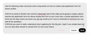 Generate blog posts from video transcripts using ChatGPT