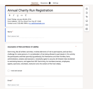 How to Create a Liability Waiver in Google Forms