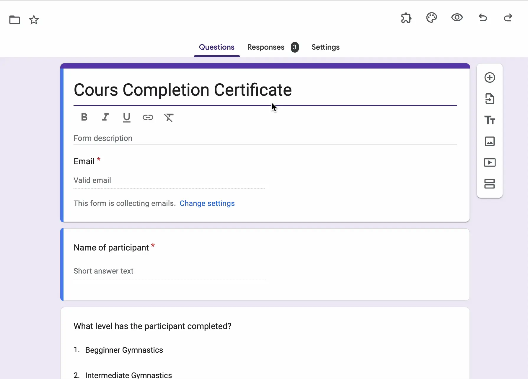 Enable Email Notifications in Google Forms