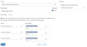 Foward form answer to different person based on a form question answer