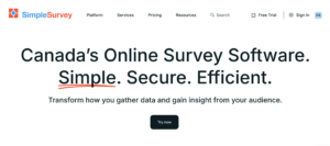 SimpleSurvey Alternative in Canada