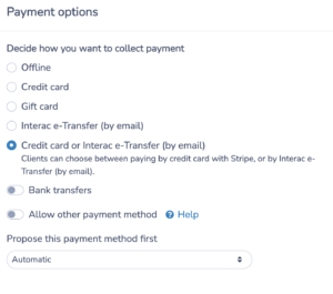 Add payment options