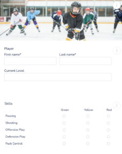 Key Components of a Hockey Player Evaluation Form