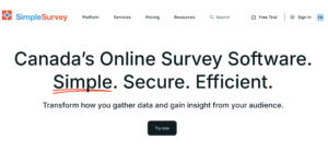 SimpleSurvey Alternative in Canada