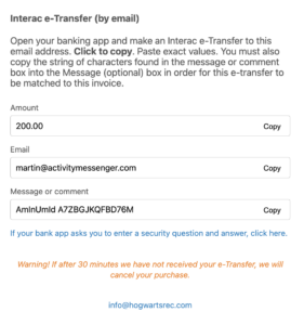 step-by-step payment instructions for interact e-transfer