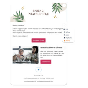 Newsletter for small towns