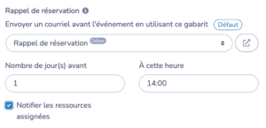 Rappels automatiques personnalisés