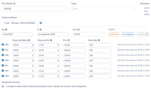 Configurer les plateaux disponibles