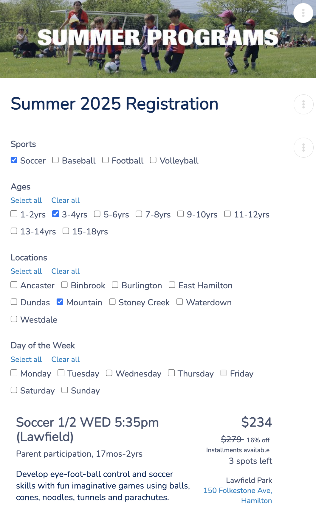 Jackrabbit vs iClassPro vs Activity Messenger: Example of a registration form with conditional logic