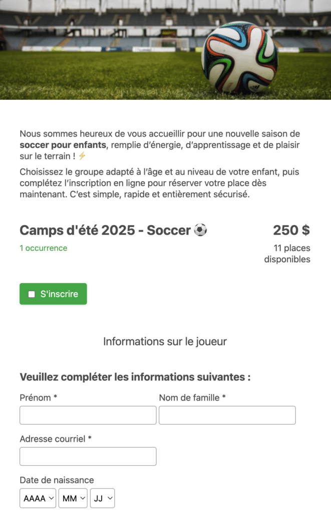 Strategie-marketing-soccer-formulaire-inscription-Activity-Messenger
