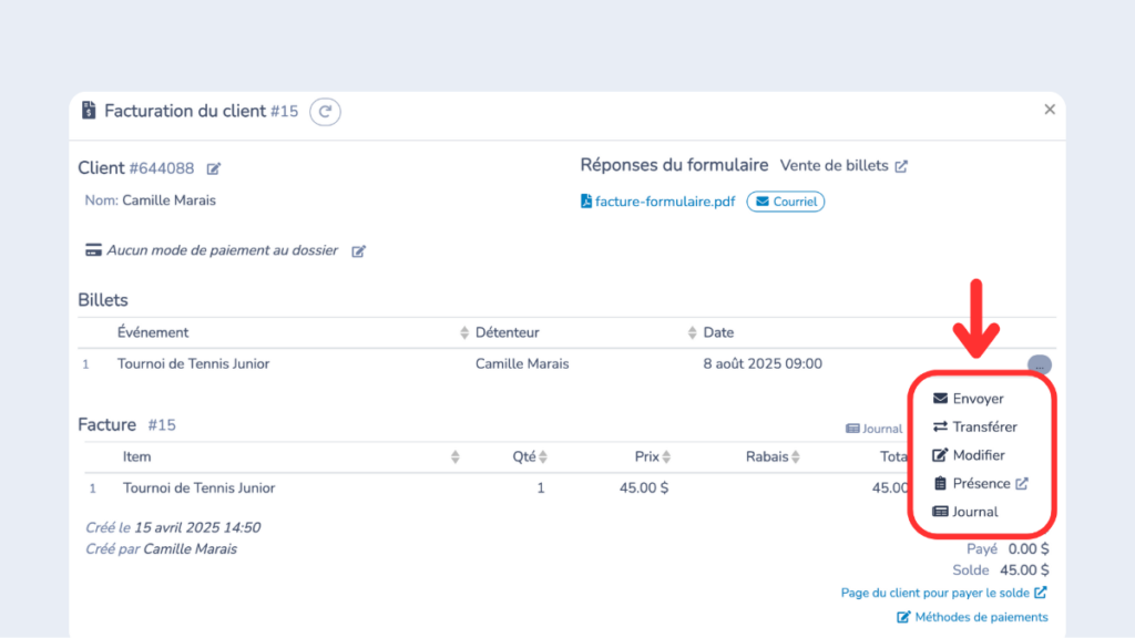 Billets-evenements-Activity-Messenger