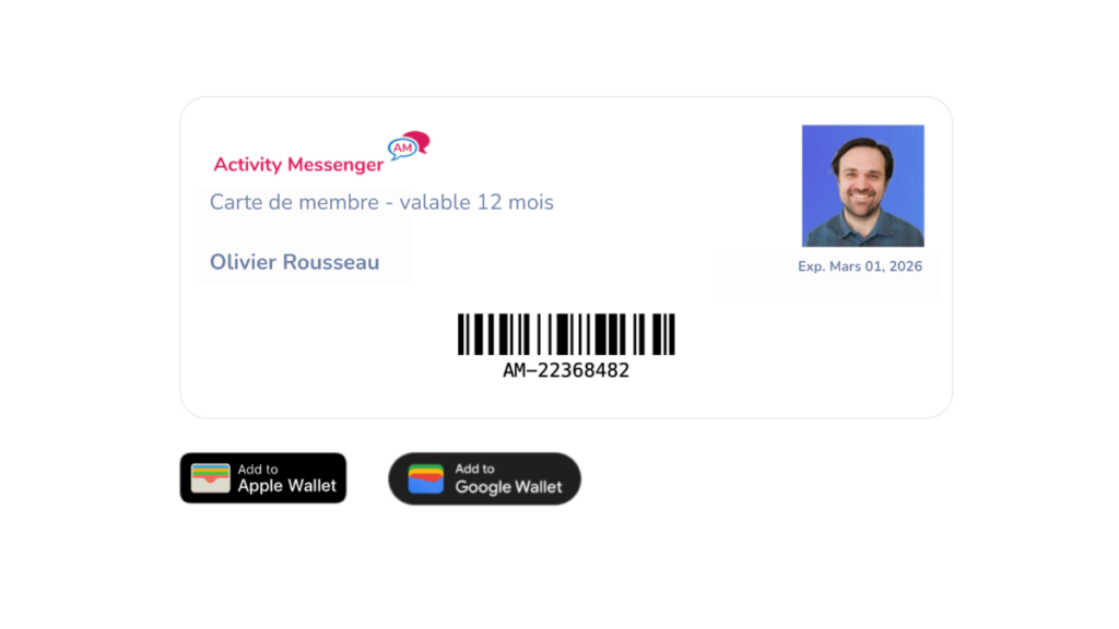 Carte-de-membre-Activity-Messenger