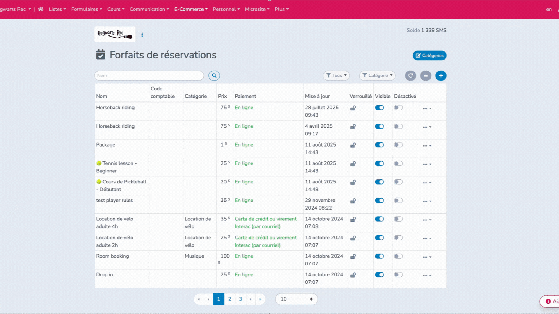 Forfaits-reservation