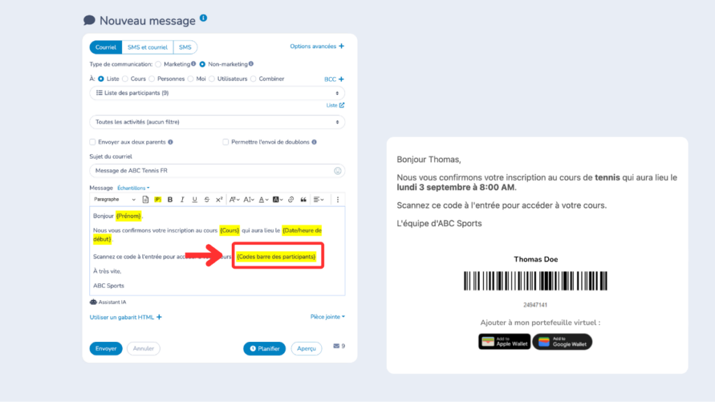 code-barres-Activity-Messenger