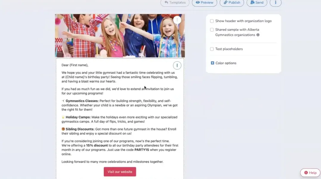 An example of using Activity Messenger for streamlining birthday party operations