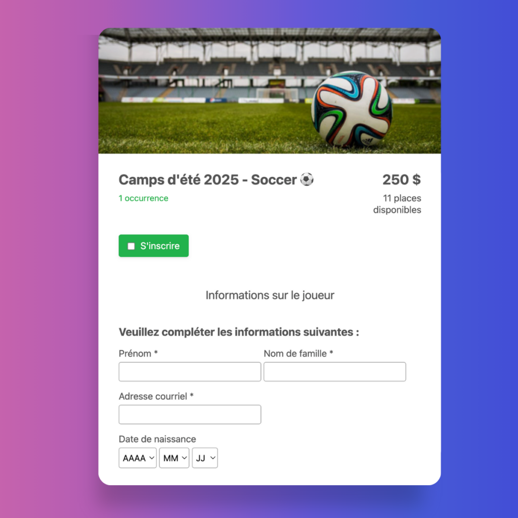 Inscriptions-en-ligne-Activity-Messenger