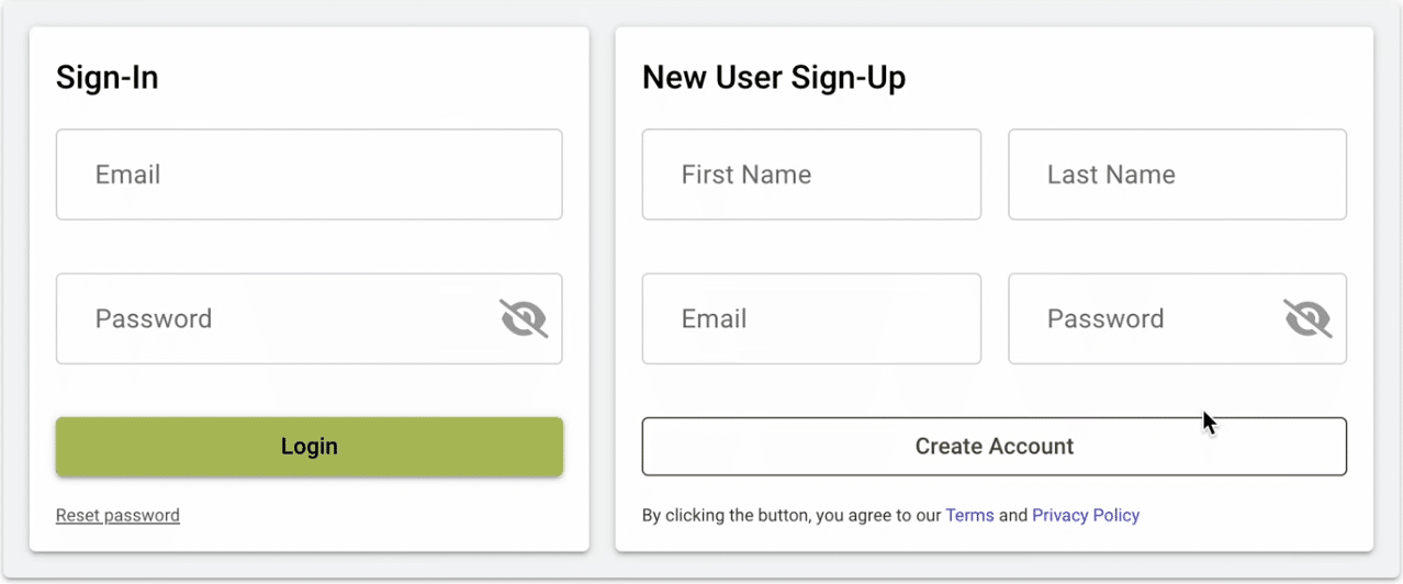CampBrain account creation example