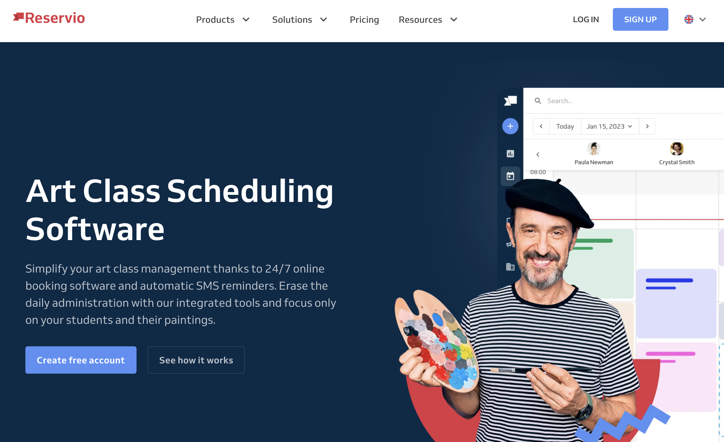 Reservio offers the basics of art class registration software